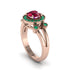 Radiant Ruby Halo Gold Engagement Ring - Madilyn No. 26