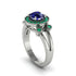 Radiant Sapphire Halo Gold Engagement Ring - Madilyn No. 30