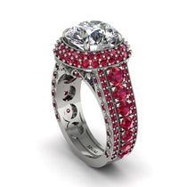 Diamond Radiant Majesty Pave Engagement Ring - Cataleya No. 48 image 1