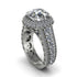 Diamond Radiant Majesty Pave Engagement Ring - Cataleya No. 3