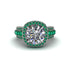 Diamond Radiant Majesty Pave Engagement Ring - Cataleya No. 18