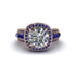 Diamond Radiant Majesty Pave Engagement Ring - Cataleya No. 62