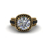 Diamond Radiant Majesty Pave Engagement Ring - Cataleya No. 31