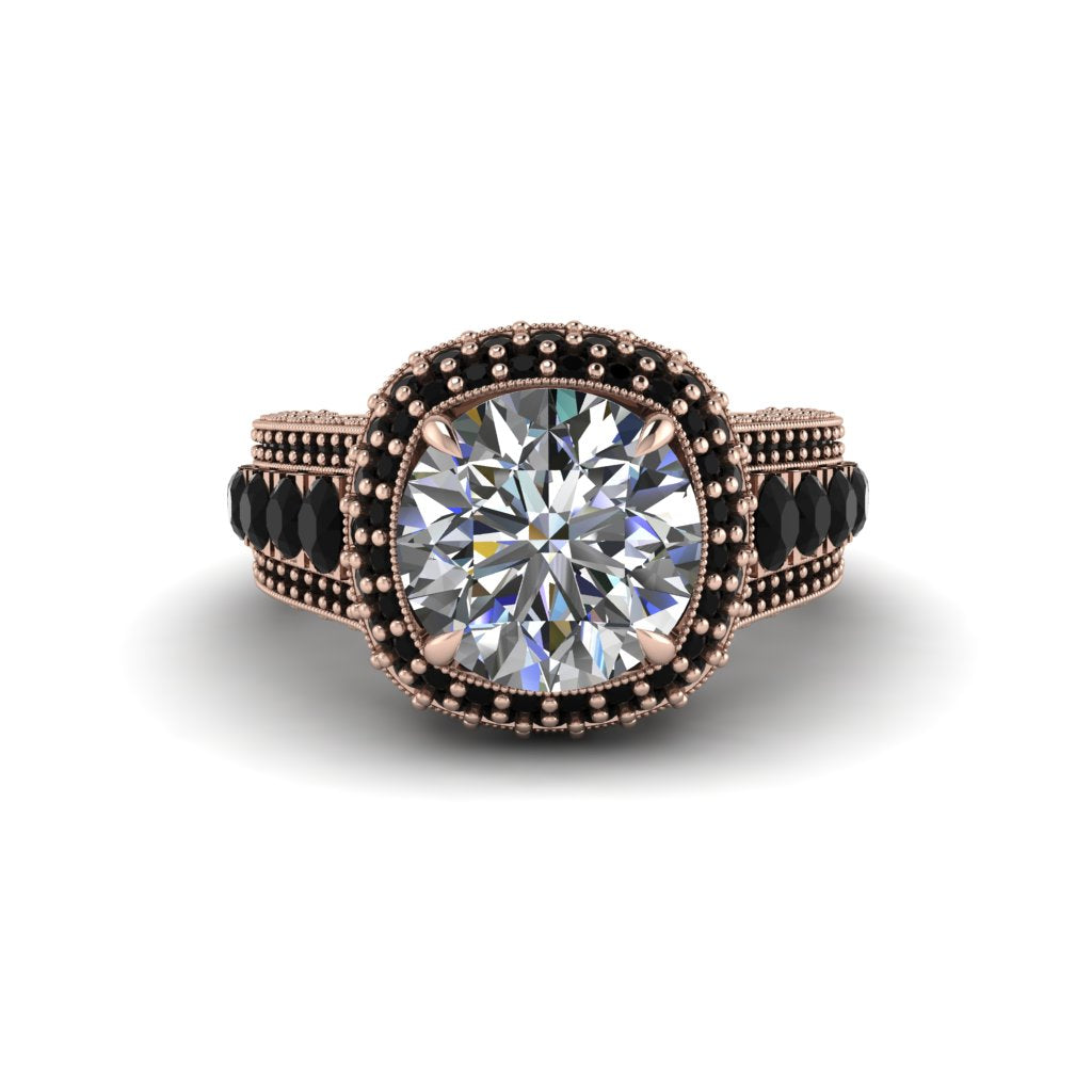Diamond Radiant Majesty Pave Engagement Ring - Cataleya No. 32