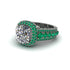Diamond Radiant Majesty Pave Engagement Ring - Cataleya No. 18