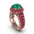 Emerald Radiant Majesty Pave Engagement Ring - Cataleya No. 50 image 1