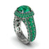 Emerald Radiant Majesty Pave Engagement Ring - Cataleya No. 21 image 1