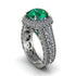 Emerald Radiant Majesty Pave Engagement Ring - Cataleya No. 6 image 1