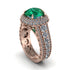 Emerald Radiant Majesty Pave Engagement Ring - Cataleya No. 5