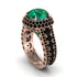 Emerald Radiant Majesty Pave Engagement Ring - Cataleya No. 35 image 1
