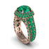 Emerald Radiant Majesty Pave Engagement Ring - Cataleya No. 20