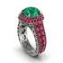 Emerald Radiant Majesty Pave Engagement Ring - Cataleya No. 51 image 1
