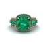 Emerald Radiant Majesty Pave Engagement Ring - Cataleya No. 20 image 2