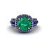 Emerald Radiant Majesty Pave Engagement Ring - Cataleya No. 66 image 2