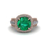 Emerald Radiant Majesty Pave Engagement Ring - Cataleya No. 5