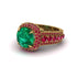 Emerald Radiant Majesty Pave Engagement Ring - Cataleya No. 49