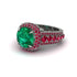 Emerald Radiant Majesty Pave Engagement Ring - Cataleya No. 51