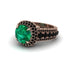 Emerald Radiant Majesty Pave Engagement Ring - Cataleya No. 35 image 3