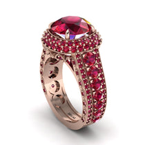 Ruby Radiant Majesty Pave Engagement Ring - Cataleya No. 56 image 1