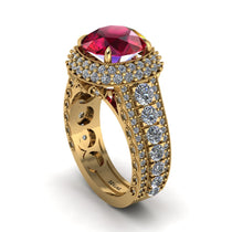 Ruby Radiant Majesty Pave Engagement Ring - Cataleya No. 10 image 1
