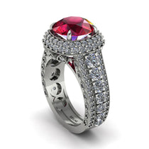 Ruby Radiant Majesty Pave Engagement Ring - Cataleya No. 12 image 1