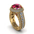 Ruby Radiant Majesty Pave Engagement Ring - Cataleya No. 10