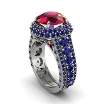 Ruby Radiant Majesty Pave Engagement Ring - Cataleya No. 72 image 1