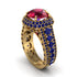 Ruby Radiant Majesty Pave Engagement Ring - Cataleya No. 70