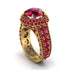 Ruby Radiant Majesty Pave Engagement Ring - Cataleya No. 55 image 1