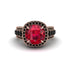 Ruby Radiant Majesty Pave Engagement Ring - Cataleya No. 41