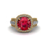 Ruby Radiant Majesty Pave Engagement Ring - Cataleya No. 10 image 2