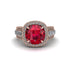 Ruby Radiant Majesty Pave Engagement Ring - Cataleya No. 11