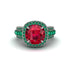 Ruby Radiant Majesty Pave Engagement Ring - Cataleya No. 27 image 2