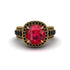 Ruby Radiant Majesty Pave Engagement Ring - Cataleya No. 40 image 2