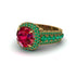 Ruby Radiant Majesty Pave Engagement Ring - Cataleya No. 25 image 3