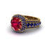 Ruby Radiant Majesty Pave Engagement Ring - Cataleya No. 70