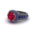 Ruby Radiant Majesty Pave Engagement Ring - Cataleya No. 72
