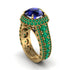 Sapphire Radiant Majesty Pave Engagement Ring - Cataleya No. 28 image 1