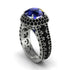 Sapphire Radiant Majesty Pave Engagement Ring - Cataleya No. 45 image 1