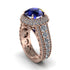 Sapphire Radiant Majesty Pave Engagement Ring - Cataleya No. 14