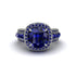 Sapphire Radiant Majesty Pave Engagement Ring - Cataleya No. 75