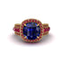 Sapphire Radiant Majesty Pave Engagement Ring - Cataleya No. 58 image 2