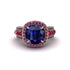 Sapphire Radiant Majesty Pave Engagement Ring - Cataleya No. 60