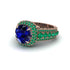 Sapphire Radiant Majesty Pave Engagement Ring - Cataleya No. 29 image 3
