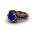 Sapphire Radiant Majesty Pave Engagement Ring - Cataleya No. 44