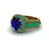 Sapphire Radiant Majesty Pave Engagement Ring - Cataleya No. 28