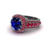 Sapphire Radiant Majesty Pave Engagement Ring - Cataleya No. 60