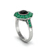 Black Diamond Radiant Majesty Engagement Ring - Francesca No. 24 image 2