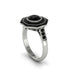 Black Diamond Radiant Majesty Engagement Ring - Francesca No. 39 image 2