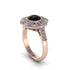 Black Diamond Radiant Majesty Engagement Ring - Francesca No. 8